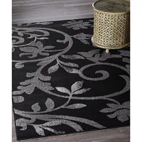 LR Home Grady Floral Indoor Rectangular Area Rug