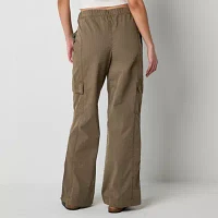 Arizona Womens Low Rise Wide Leg Cargo Pant-Juniors