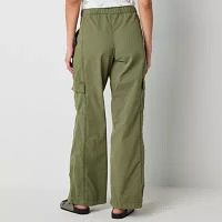 Arizona Womens Low Rise Wide Leg Cargo Pant-Juniors