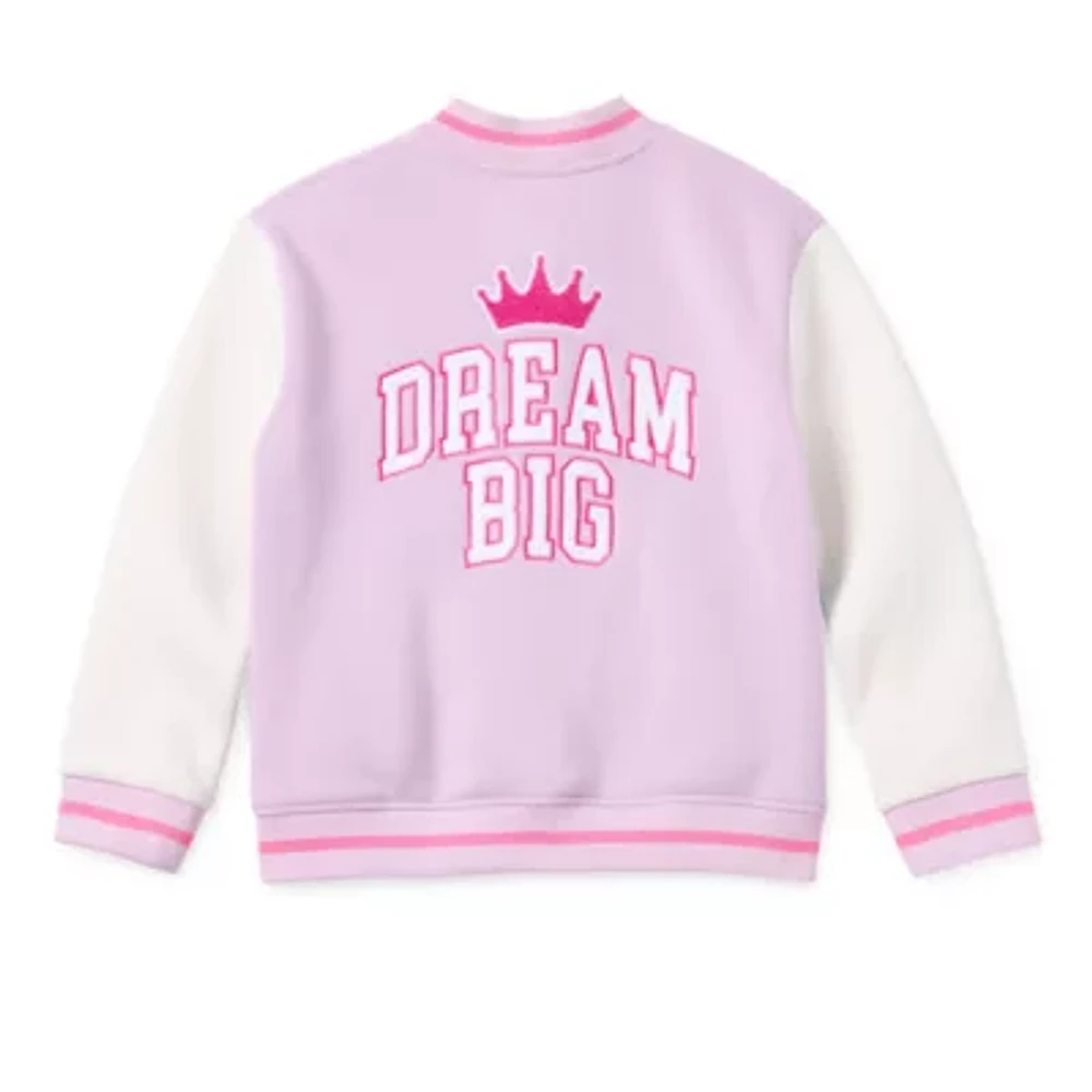 Disney Collection Little & Big Girls Princess Lightweight Varsity Jacket