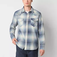 Frye and Co. Mens Regular Fit Long Sleeve Plaid Button-Down Shirt