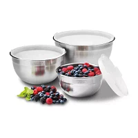 Cuisinart® 3-pc. Stainless Steel Mixing Bowls with Lids Set