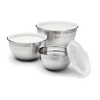 Cuisinart® 3-pc. Stainless Steel Mixing Bowls with Lids Set