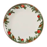 Martha Stewart Festive Bow 4-pc. Ceramic Dinner Plate