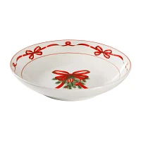 Martha Stewart Festive Bow 4-pc.Ceramic Dinner Bowl