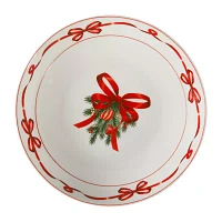 Martha Stewart Festive Bow 4-pc.Ceramic Dinner Bowl