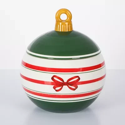 Martha Stewart Festive Bow Ceramic Cookie Jar