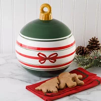 Martha Stewart Festive Bow Ceramic Cookie Jar