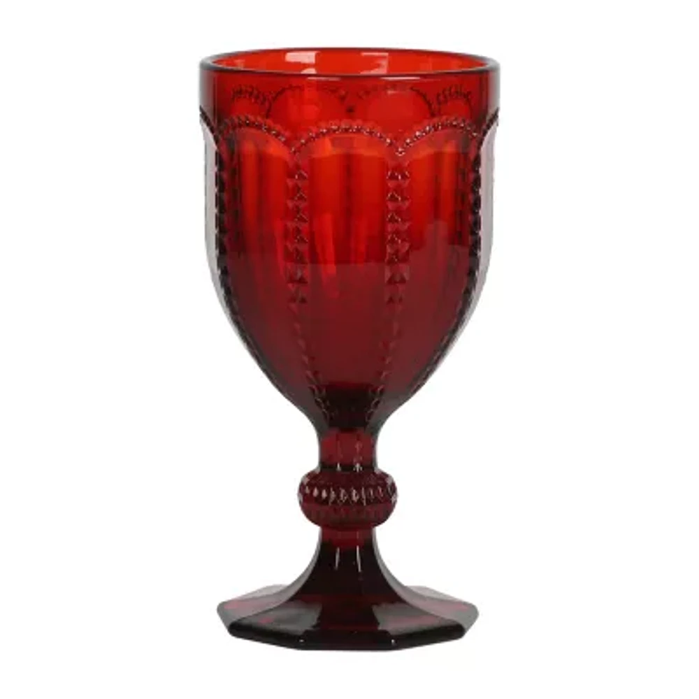 Martha Stewart Festive Bow 4-pc. Glass Goblet Set