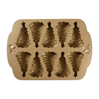 Martha Stewart Festive Bow 13.2X9.5 Mini Christmas Tree Cakelette Pan