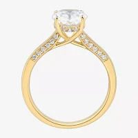 (H-I / Si1-Si2) Womens 2 3/4 CT. T.W. Lab Grown White Diamond 10K Gold Oval Solitaire Engagement Ring