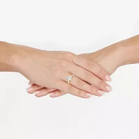 (H-I / Si1-Si2) Womens 2 3/4 CT. T.W. Lab Grown White Diamond 10K Gold Oval Solitaire Engagement Ring