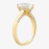 (H-I / Si1-Si2) Womens 2 3/4 CT. T.W. Lab Grown White Diamond 10K Gold Oval Solitaire Engagement Ring
