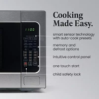 Farberware Professional FMO22ABTBKA 2.2 Cu. Ft 1200-Watt Microwave Oven with Smart Sensor Cooking