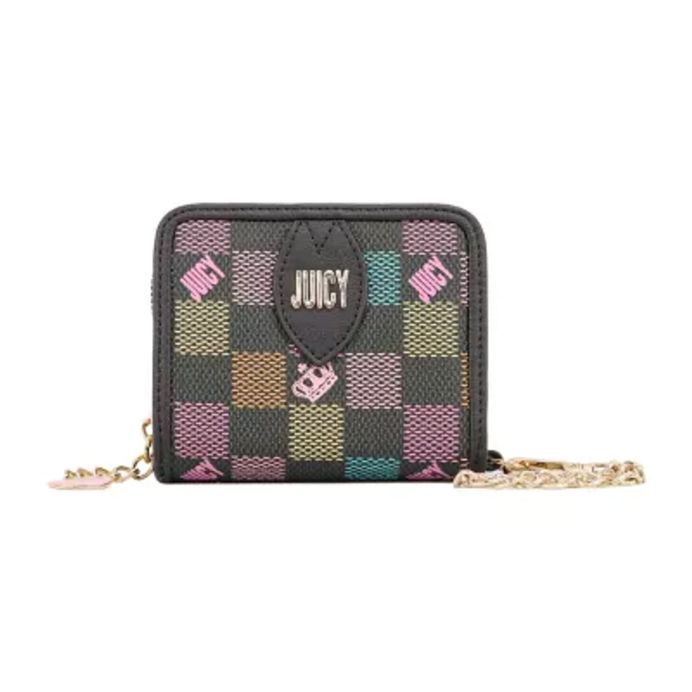 Juicy By Couture Checkmate Womens Zip Around Wallet