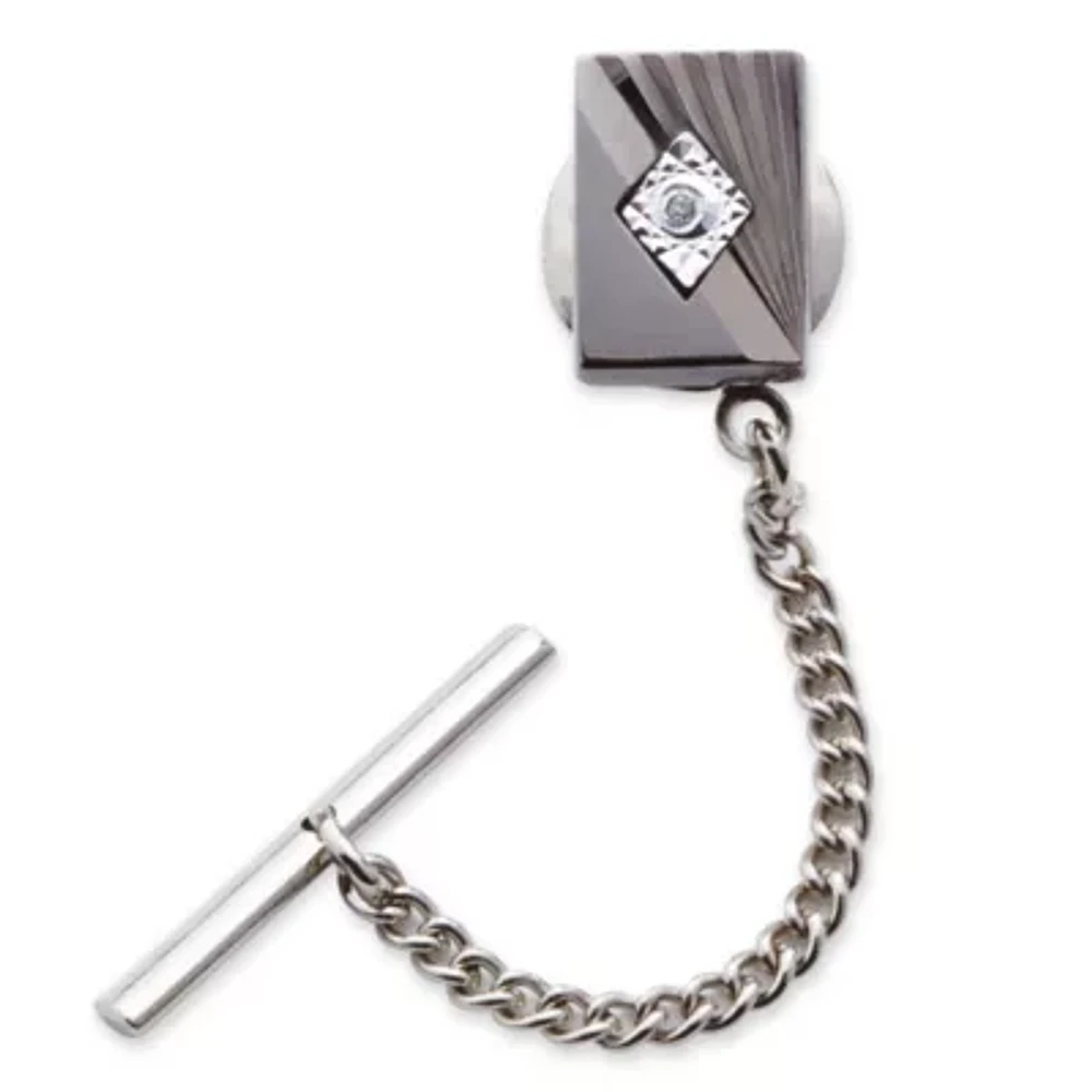 Art Deco Tie Tack with Diamond Accent