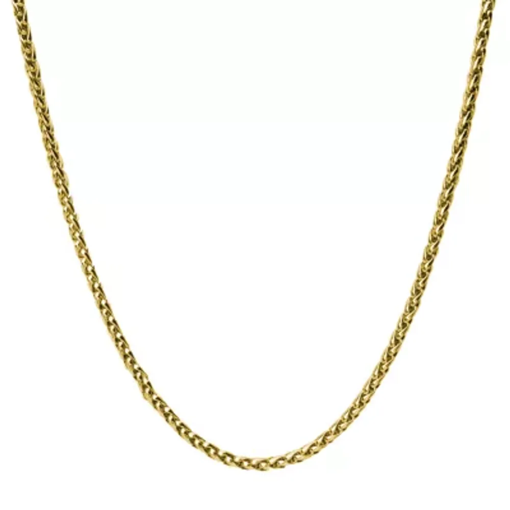 Stainless Steel 24 Inch Wheat Chain Necklace