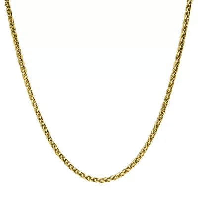 Stainless Steel 24 Inch Wheat Chain Necklace