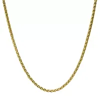 Stainless Steel 24 Inch Wheat Chain Necklace