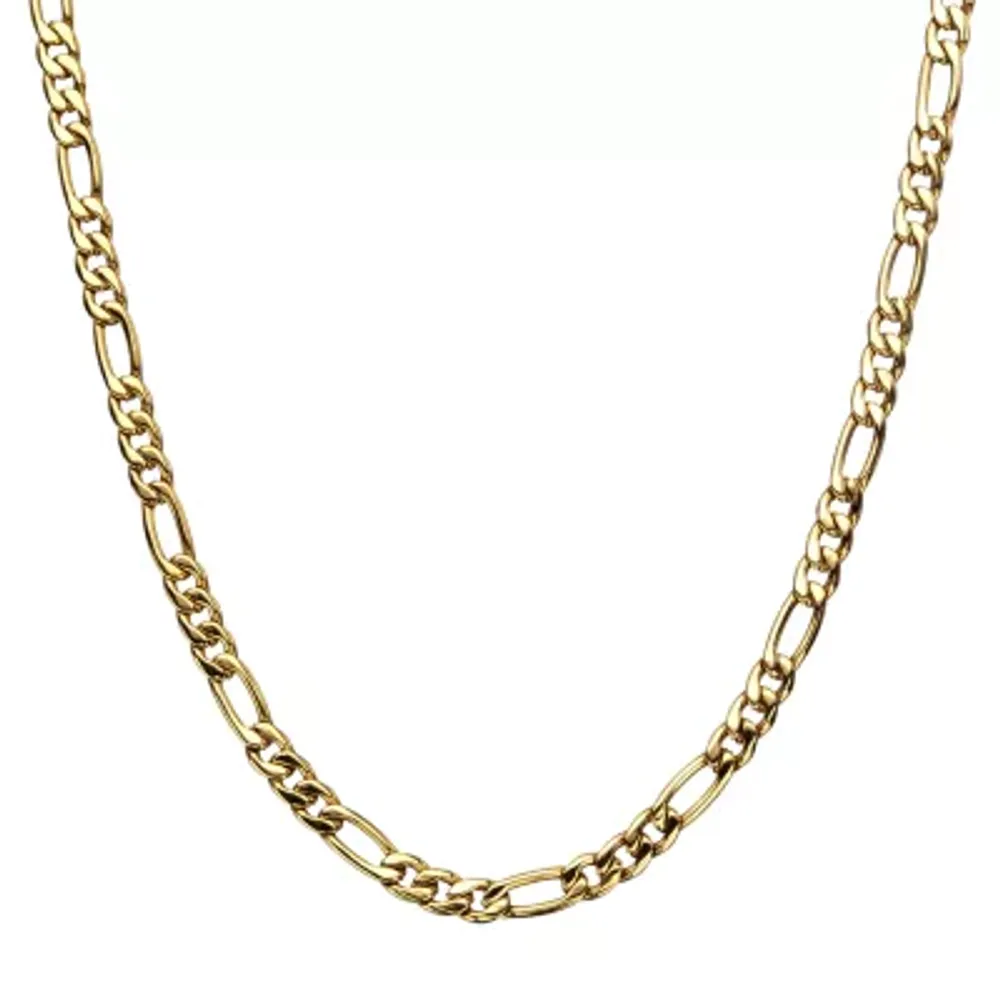 Stainless Steel 24 Inch Figaro Chain Necklace