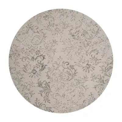 Safavieh Glamour Collection Aaron Damask Round Area Rug