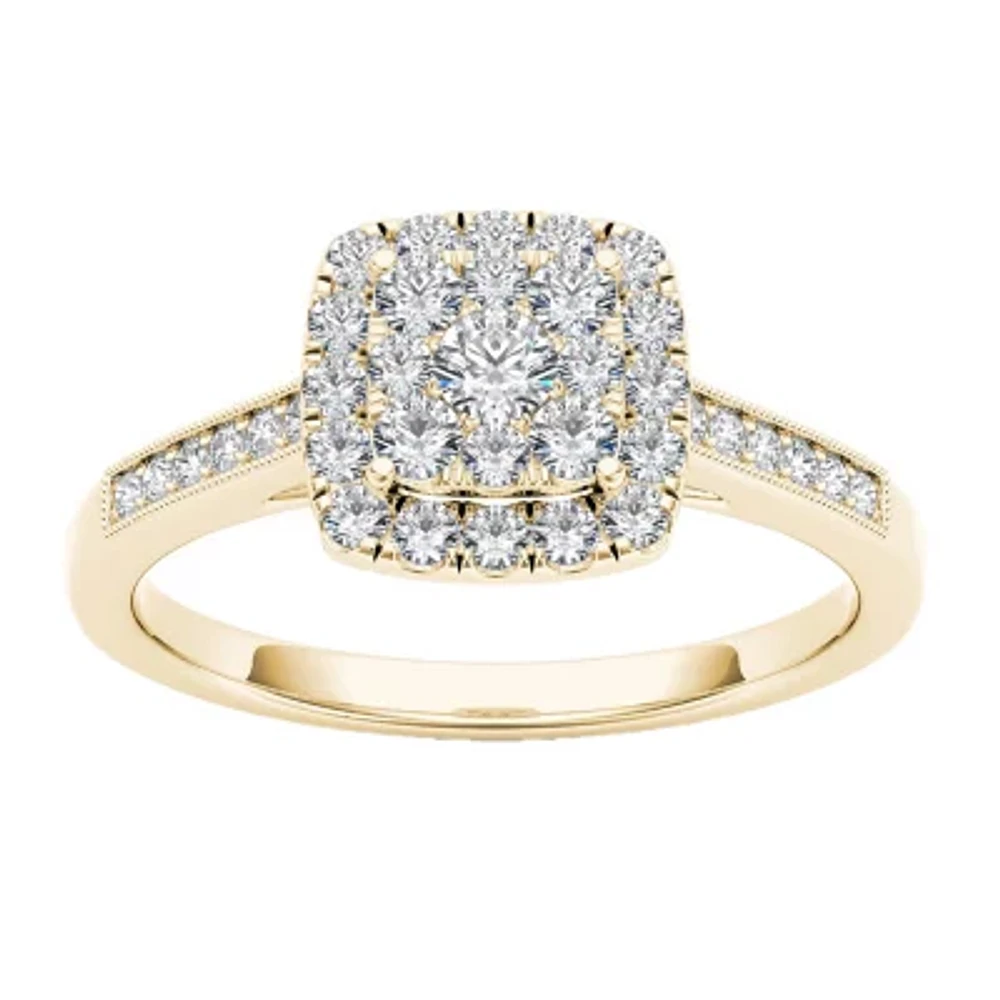 1/2 CT.T.W. Natural Diamond 10K Yellow Gold Engagement Ring