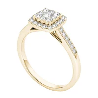 1/2 CT.T.W. Natural Diamond 10K Yellow Gold Engagement Ring