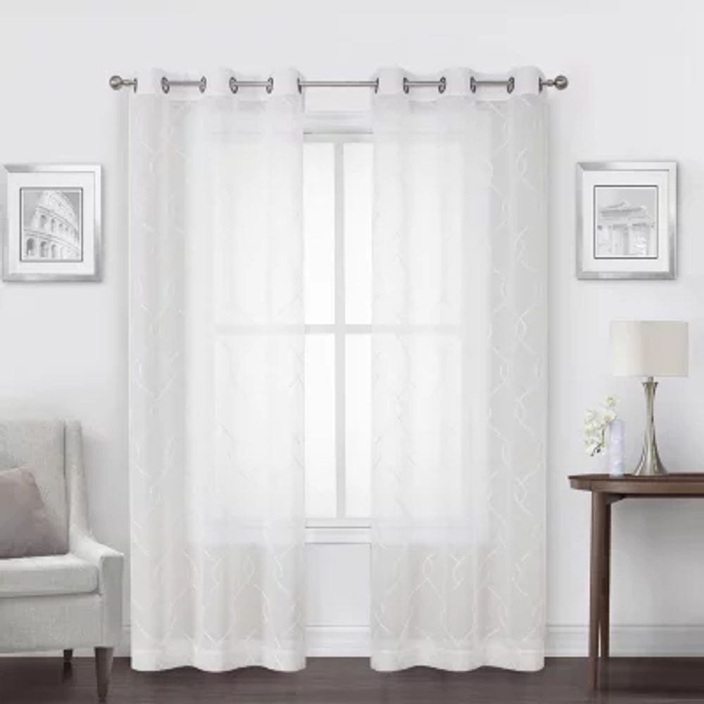 Regal Home Annabelle Sheer Grommet Top Set of 2 Curtain Panel