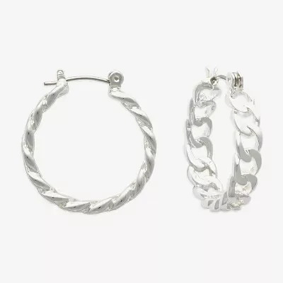 Mixit Hypoallergenic Stainless Steel Hoop Earrings