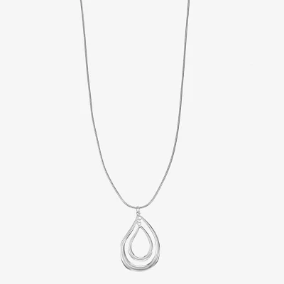 Liz Claiborne Orbital Womens 17 Inch Pendant Necklace