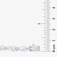 Womens Lab Created White Sapphire Sterling Silver 7.5 Inch Tennis Bracelet