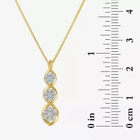 Diamond Blossom (G-H / I1-I2) Womens 1/5 CT. Lab Grown White Diamond 10K Gold Pendant Necklace