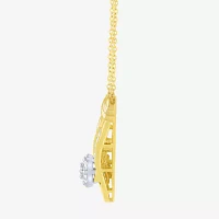 Diamond Blossom (G / Si2) Womens 2 CT. T.W. Lab Grown White Diamond 10K Gold Flower Pendant Necklace