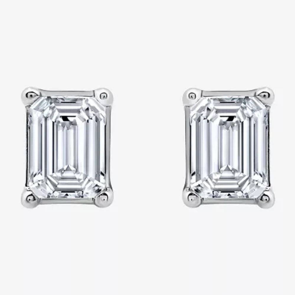 Ever Star (H-I / Si2-I1) 1/2 CT. T.W. Lab Grown White Diamond 10K White Gold Stud Earrings