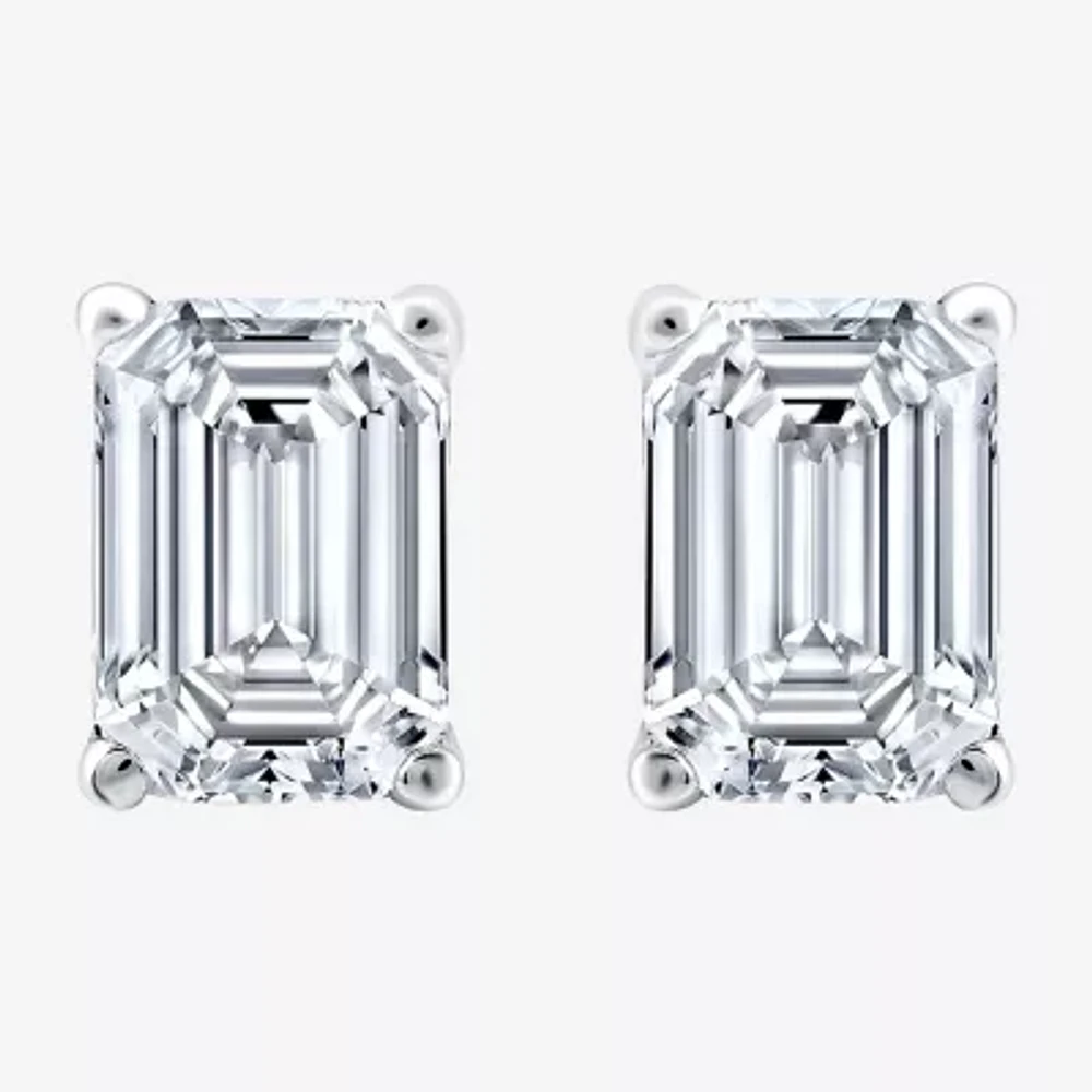 Ever Star (H-I / Si2-I1) 2 CT. T.W. Lab Grown White Diamond 14K White Gold Stud Earrings