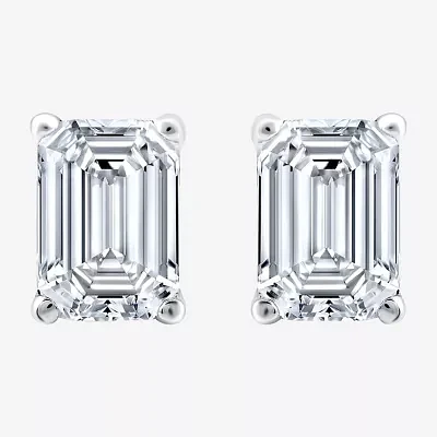 Ever Star (H-I / Si2-I1) 2 CT. T.W. Lab Grown White Diamond 14K White Gold Stud Earrings