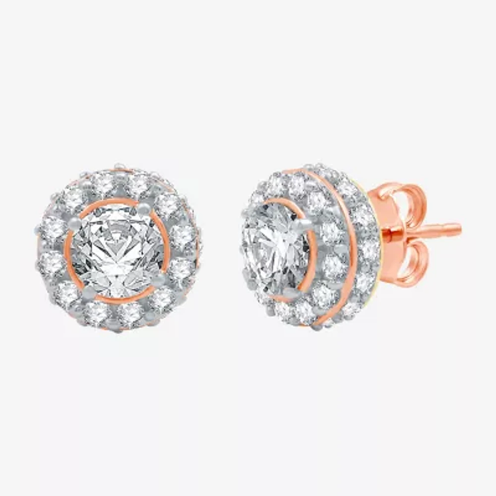 Ever Star (H-I / Si2-I1) 3 CT. T.W. Lab Grown White Diamond 14K Gold 10.8mm Round Stud Earrings