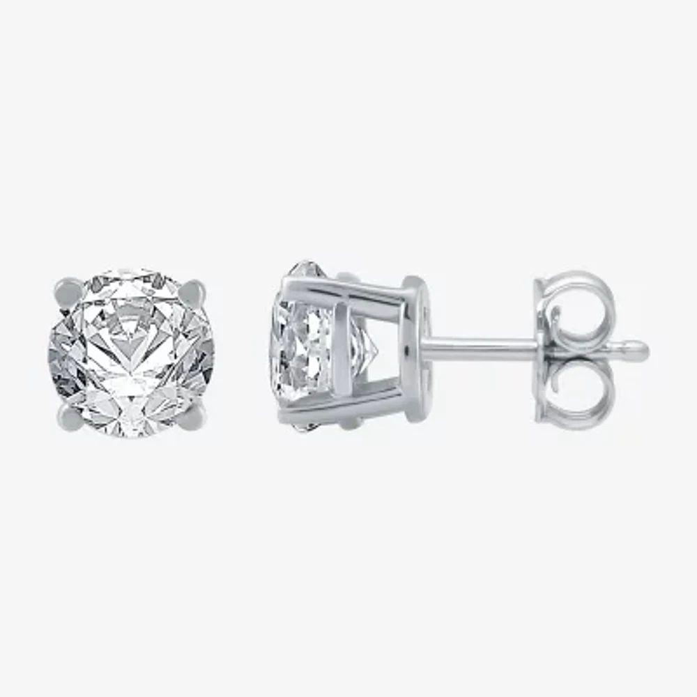 7/8 CT. T.W. Natural White Diamond 10K Gold Round Stud Earrings