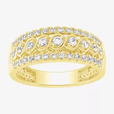 (G / Si2) 7.5MM 1/2 CT. T.W. Lab Grown White Diamond 10K Gold Anniversary Band