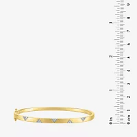 Diamond Addiction (G-H / I1-I2) 1/10 CT. T.W. Lab Grown White Diamond 14K Gold Over Silver Sterling Silver Triangle Bangle Bracelet