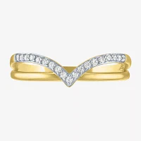 Diamond Addiction (G-H / I1-I2) Womens 1/10 CT. T.W. Lab Grown White 14K Gold Over Silver Sterling Cocktail Ring