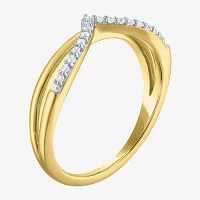 Diamond Addiction (G-H / I1-I2) Womens 1/10 CT. T.W. Lab Grown White 14K Gold Over Silver Sterling Cocktail Ring