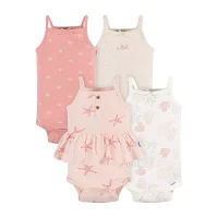 Gerber Baby Girls 4-pc. Halter Neck Sleeveless Bodysuit