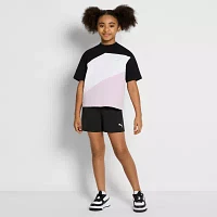 PUMA Big Girls Crew Neck Short Sleeve Graphic T-Shirt