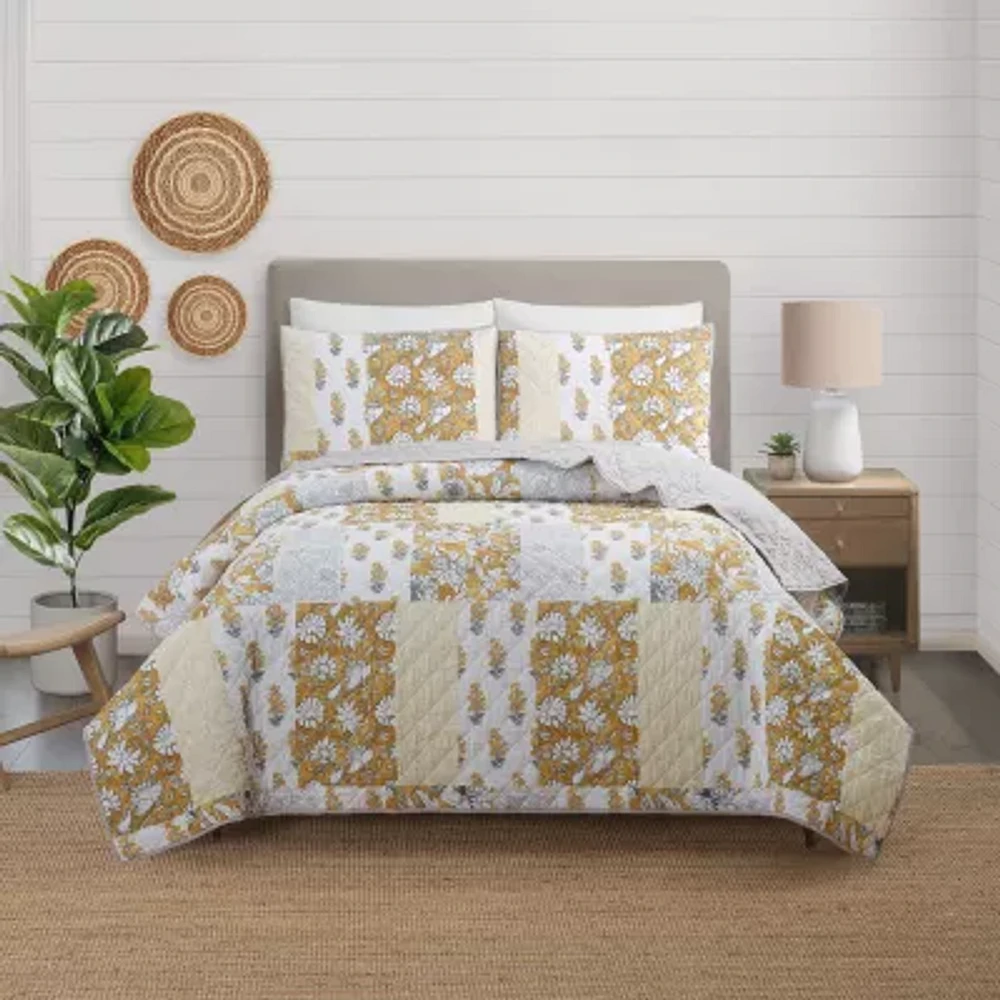 Modern Heirloom Saffron 3-pc. Quilt Set