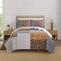 Laurel & Mayfair Tonal Global 3-pc. Quilt Set