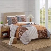 Laurel & Mayfair Tonal Global 3-pc. Quilt Set