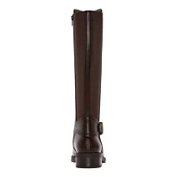 St. John's Bay Womens Toysen Wide Calf Stacked Heel Riding Boots