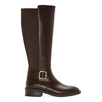 St. John's Bay Womens Toysen Wide Calf Stacked Heel Riding Boots
