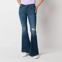 Arizona Womens Low Rise Flare Leg Jean